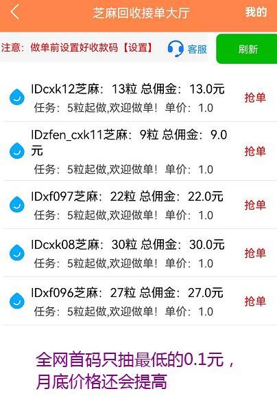 芝麻回收平臺最高一手價格多少錢？芝麻粒助力官方邀請碼