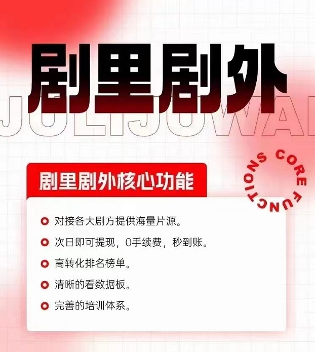 劇里劇外短劇推廣平臺(tái)介紹